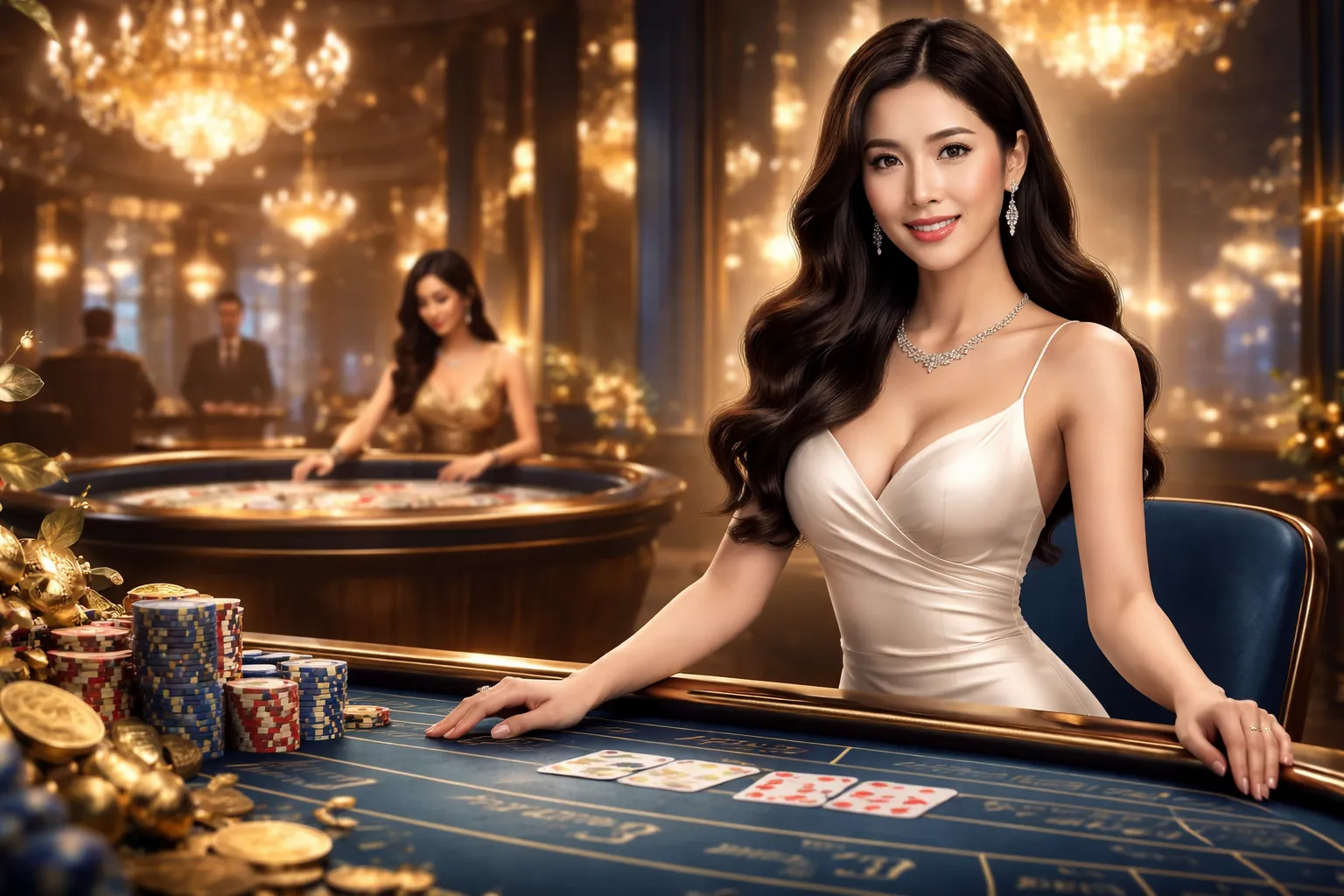 Hình ảnh bàn Baccarat với các chiến lược nâng cao tại banca90 win